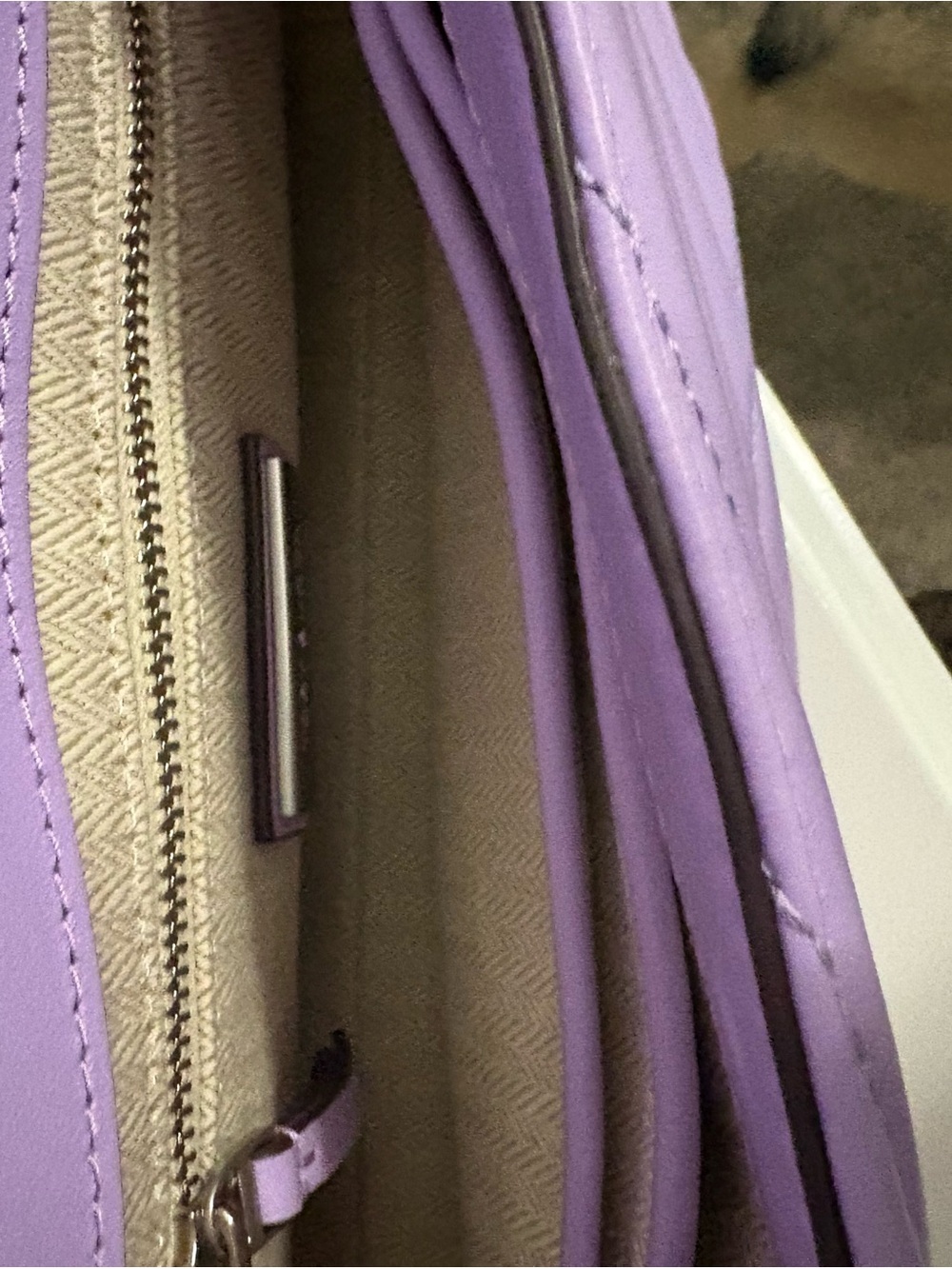 Tory Burch Lavender Quilted Leather Convertible Shoulder Bag - Picture 3 of 12